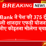 FD Scheme Insurance: इस बैंक ने पेश की 375 दिनों वाली शानदार एफडी स्कीम, जानिए कीइतना मिलेगा ब्याज