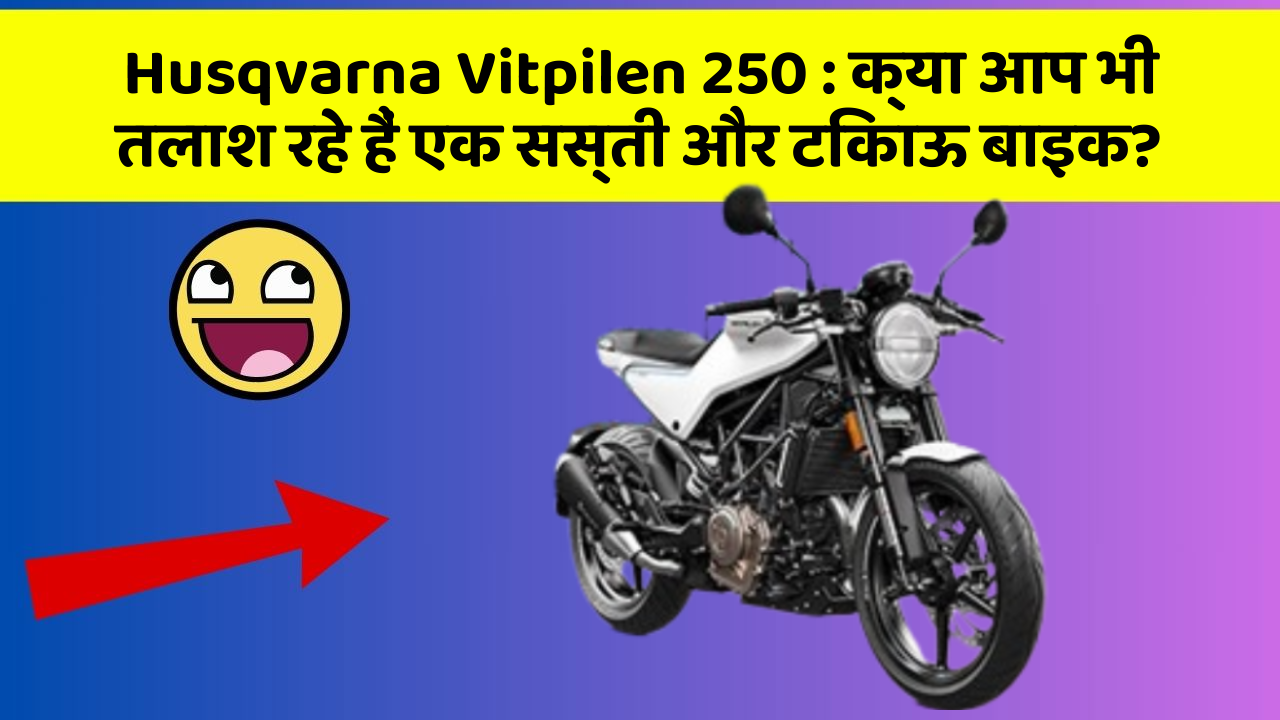 Husqvarna Vitpilen 250 : क्या आप भी तलाश रहे हैं एक सस्ती और टिकाऊ बाइक?
