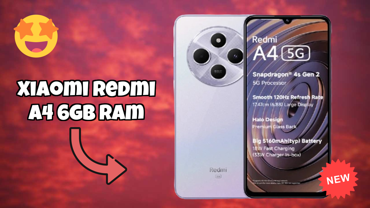 Xiaomi Redmi A4 6GB RAM Battery Life: 5160 MAh How Long Lasts